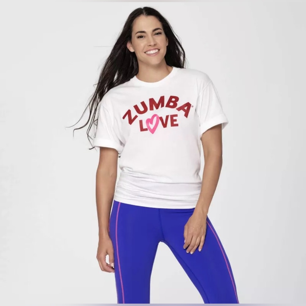 Zumba Love White Tee - Picture 1 of 6